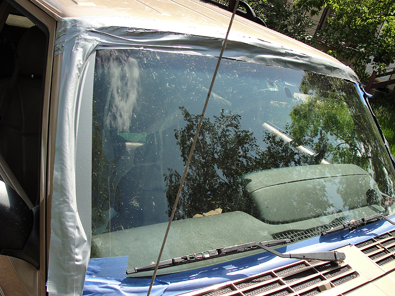 Windshield Duct Taped